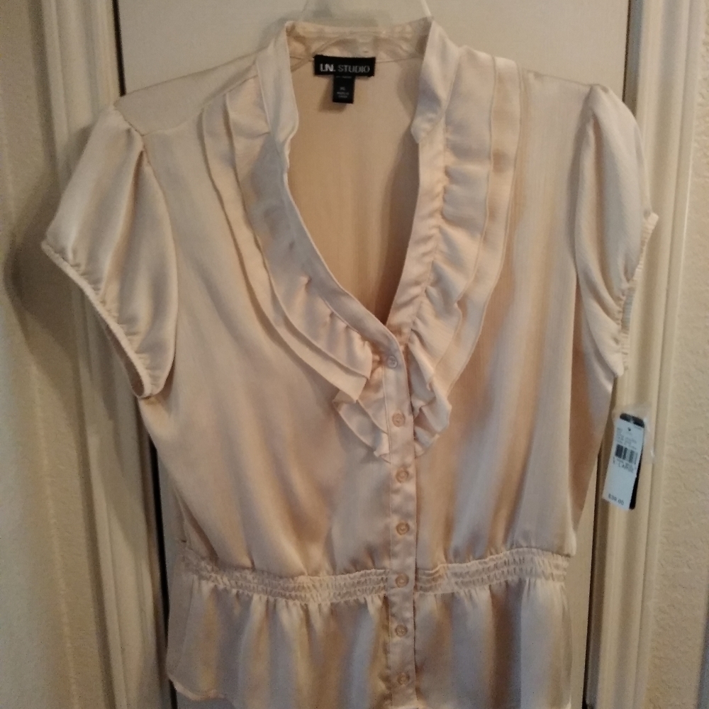 XL I.N. STUDIO SHORT SLEEVE BLOUSE